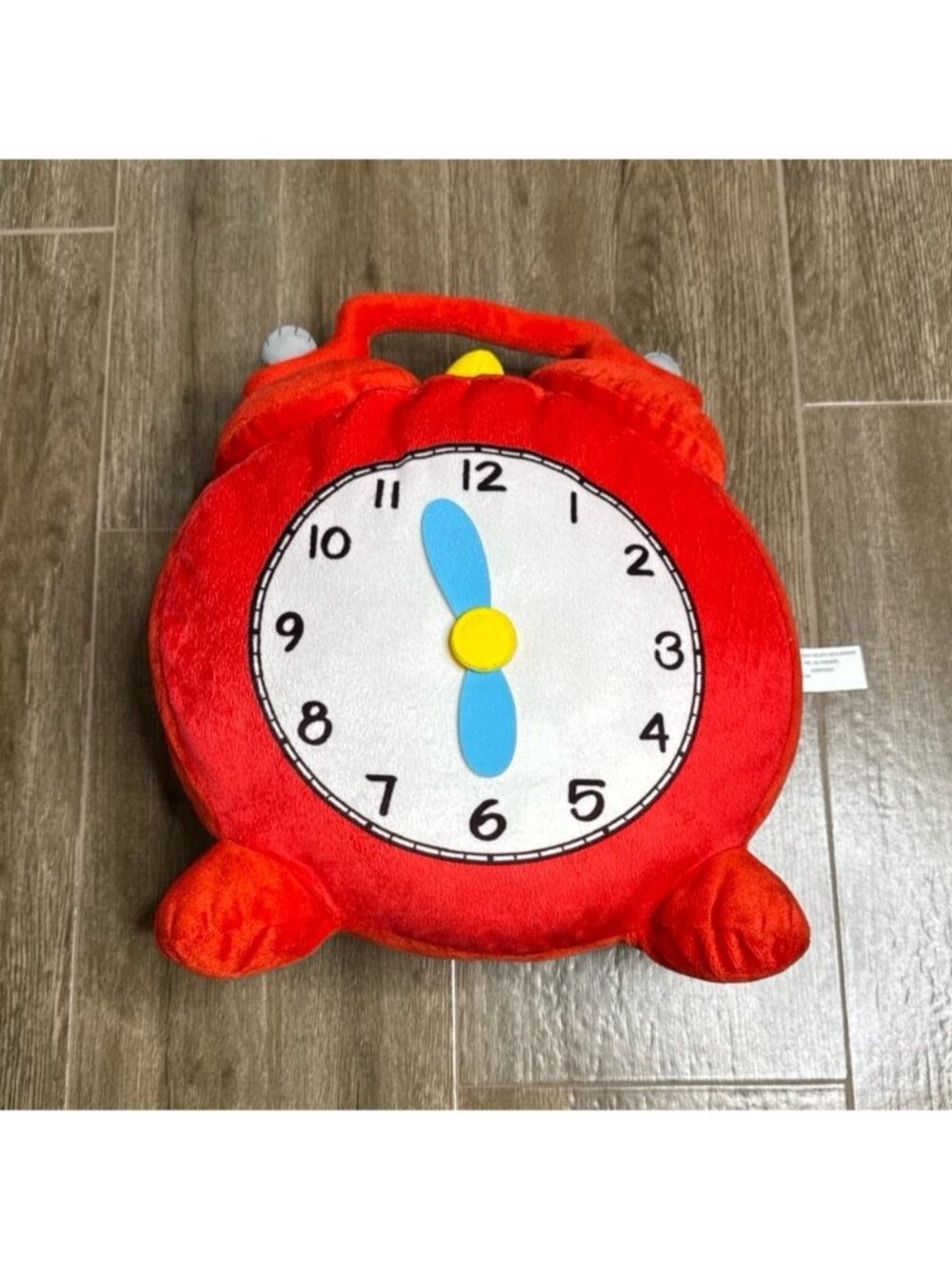 IKEA Hemmahos Dr Seuss Cat in the Hat Clock Plush Pillow